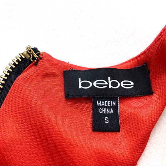 Bebe Ponte Satin Pencil Dress - Picture 6 of 7